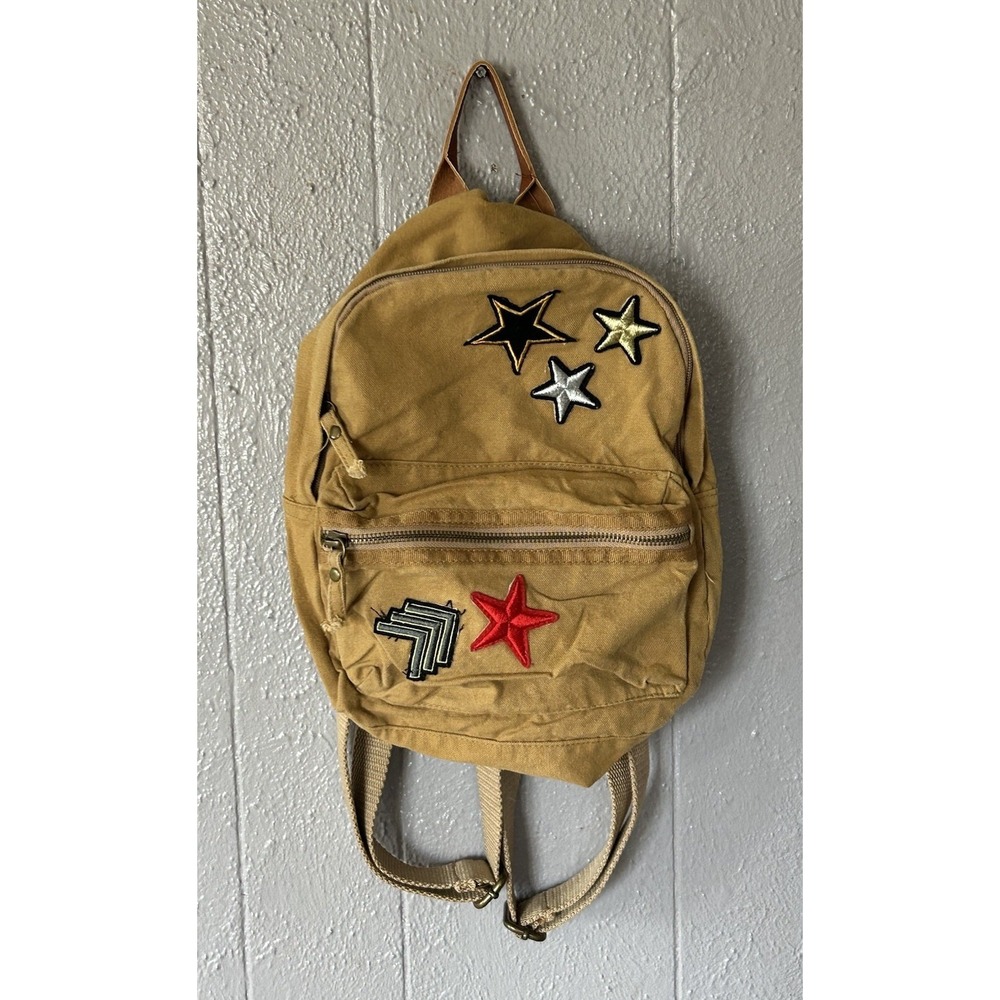 Mossimo Supply Co Military Style Little Tan backpack Pockets Stars School